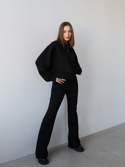 Брюки-клеш женские Pike, черные - Inzibe фото 3