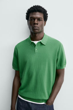 POLO PUNTO REGULAR FIT PIQU? / Verde - Zara фото 5
