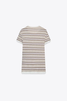 DOUBLE STRIPE T-SHIRT - Zara фото 6