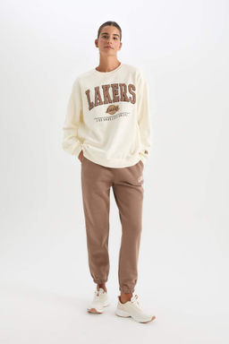 DeFactoFit НБА Лос-Анджелес Лейкерс Стандартный крой с двумя карманами Спортивные штаны стандартного размера из плотной ткани  фото 3