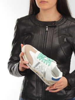 05-6015-8 WHITE Кроссовки женские (искусственные материалы) - No name фото 2