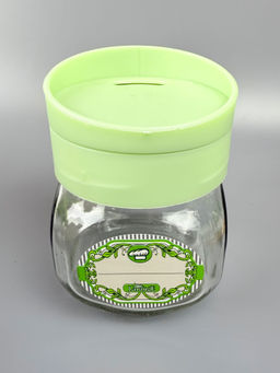 Набор банок 200мл 6шт с крышкой-дозатором поворотным НЕЖНО-МЯТНЫЙ для сып.прод. на дер.под.