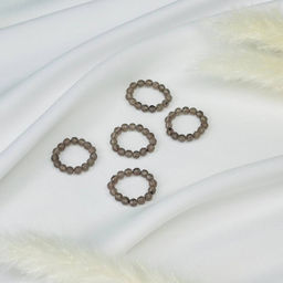 Кольцо на резинке из Раухтопаза тон. 16 р.