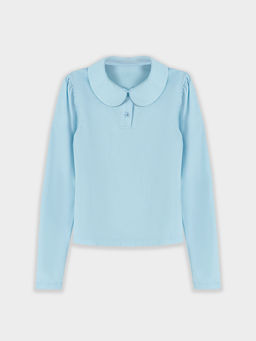 Поло для девочек голубое - Mark formelle фото 8