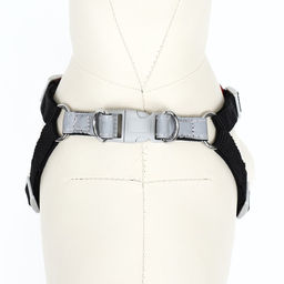 Комплект Sport+, L, поводок 120 х 1,5 см, ОШ 49-56 см, ОГ 56-68 см, вес животного 20-28 кг, чёрный - Пижон фото 5