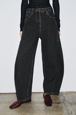 JEANS ZW COLLECTION BARREL MID-WAIST - Zara фото 2