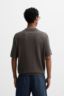 COTTON-BLEND KNIT POLO SHIRT - Zara фото 11