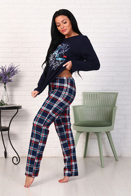 Костюм с брюками, футер с начесом, Flowers (876-1) - Плиона фото 8