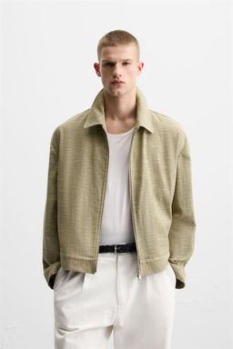 TEXTURED ZIP-UP OVERSHIRT - Zara фото 2