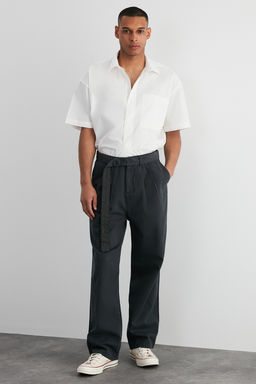 Antasit Ekstra Wide Leg Beli Kusak Kemer Detayl? Baggy Pantolon TMNSS24PL00009