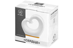 Салфетница 11*6*10,5 см "Сердце" на дерев. подставке