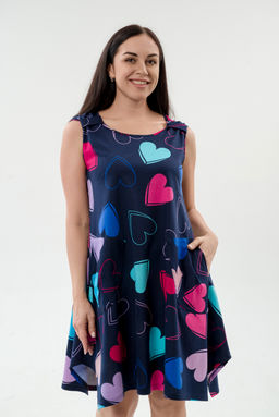 Платье женское из кулирки Кэтрин сердца макси - Амадэль фото 4