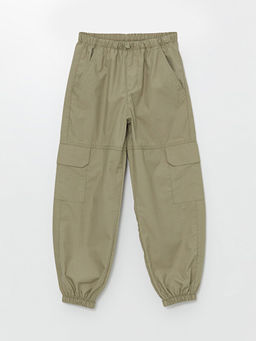 Beli Lastikli K?z ?ocuk Kargo Jogger Pantolon