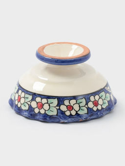 Конфетница узбекская Риштанская Керамика «Цветы», 13 см, синяя