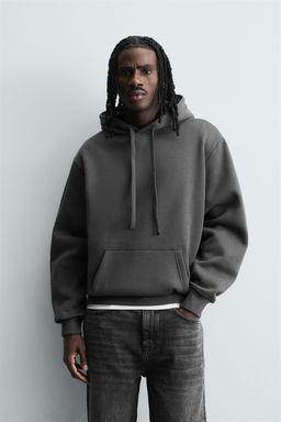 SUDADERA CAPUCHA HEAVYWEIGHT B?SICA / Antracita oscuro - Zara фото 2