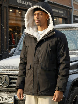 Парка мужская зимняя удлиненная с мехом хаки цвета 8755Ch - Mtforce фото 21