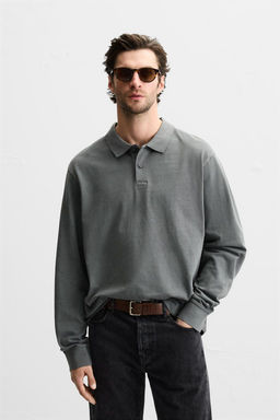 TEXTURED PIQUE POLO SHIRT - Zara фото 18