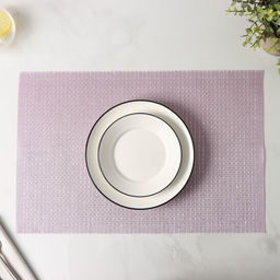 Салфетки сервировочные на стол Доляна, 4 шт., 45×30 см, ПВХ, розовые