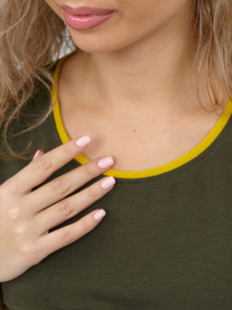 853 Туника "хаки/горчица"