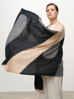 Палантин из кашемира 09043 графит