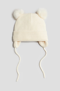 Gorro beanie con orejeras y forro polar