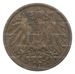 10 пфеннигов 1908 года J Германия