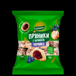 Цена за 2шт Пряники с начинкой Черника 300 гр./27705