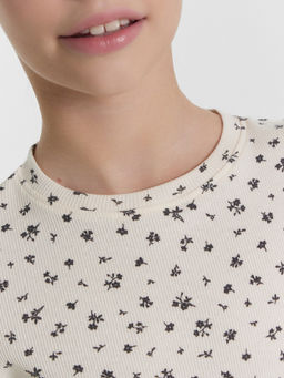 Футболка для девочек кремовая с принтом - Mark formelle фото 5