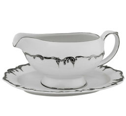 666-407 Соусник 20см ARGENTO с блюдцем в под.уп.(х8)Фарфор - Lenardi фото 2