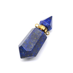 Парфюмерный флакон-кулон из лазурит 14*14*42мм
