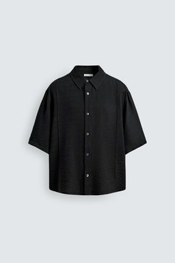 CAMISA FLUIDA TEXTURA / Negro - Zara фото 6