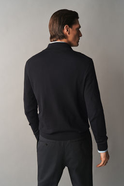 Jersey en lana merino con cremallera Slim Fit - H&m фото 4