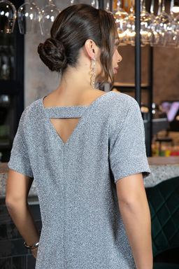 Платье Покоряя сердца (серебро) П11558 - Lt collection фото 4