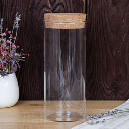 Банка для сыпучих пробковая крышка 400 мл диаметр 65/15 см/ LCSC2118 /уп 120/ - Галеонтрейд фото 8