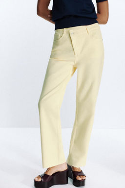 JEANS Z.09 STRAIGHT ANKLE HIGH-WAIST CROSSOVER WAIST - Zara фото 2