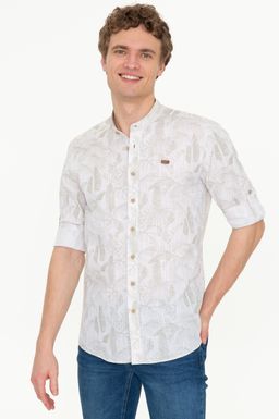 U. S. Polo Assn Мужская рубашка цвета хаки с длинным рукавом - U.s. polo assn фото 3