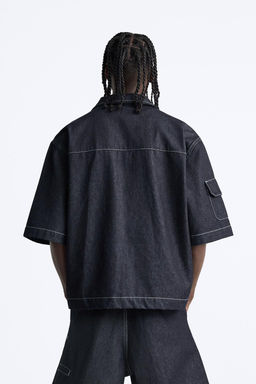 CEPLI OVERSIZE DENIM GOMLEK - Zara фото 3