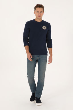 Erkek Regular Fit Bisiklet Yaka Lacivert Sweatshirt - U.s. polo assn фото 4