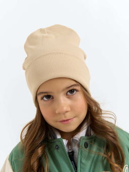 Шапка трикотажная двухслойная Крем-брюле - Bungly фото 7