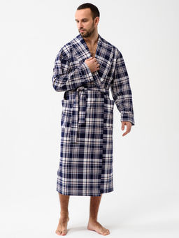 Мужской халат трикотажный чернильный 1566 (5)