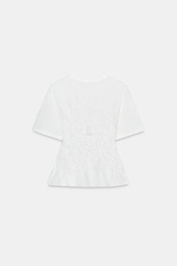 TOP FRUNCES MANGA CORTA / Blanco - Zara фото 5