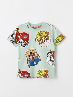 Bisiklet Yaka K?sa Kollu Paw Patrol Bask?l? Erkek Bebek Ti??rt ve ?ort Tak?m 3l? - Waikiki фото 3