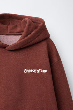 SLOGAN PRINT HOODIE AND JOGGER TROUSERS SET - Zara фото 6