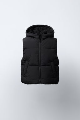 HOODED PADDED GILET