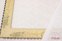 Шитье Летнее настроение цв.молочно-белый, ш.1.5м (выш.часть1.34м), батист, хлопок-100%, 80гр/м.кв - Купава фото 3