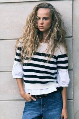 Top de punto con manga puffy - H&m фото 4