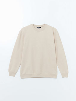 Bisiklet Yaka Uzun Kollu Erkek Sweatshirt