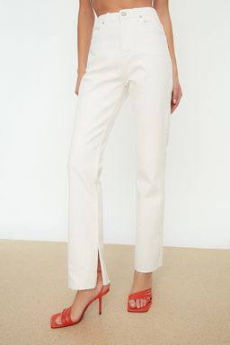 TRENDYOLMILLA Siyah Y?rtmacl? Yuksek Bel Flare Jeans TWOAW22JE0382  фото 28