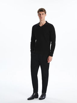 Polo Yaka Erkek Triko Kazak