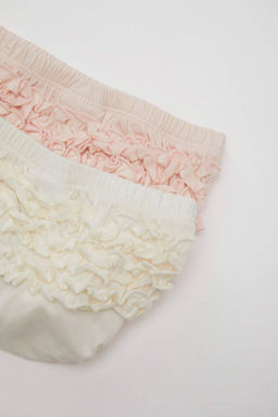 Шорты из двух предметов из чесаного хлопка для маленьких девочек - Defacto фото 4